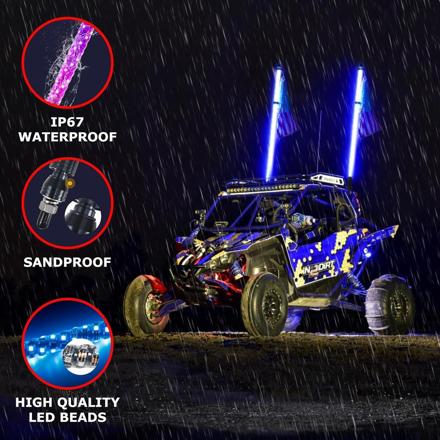 Lamvip 3FT Led Whip Light