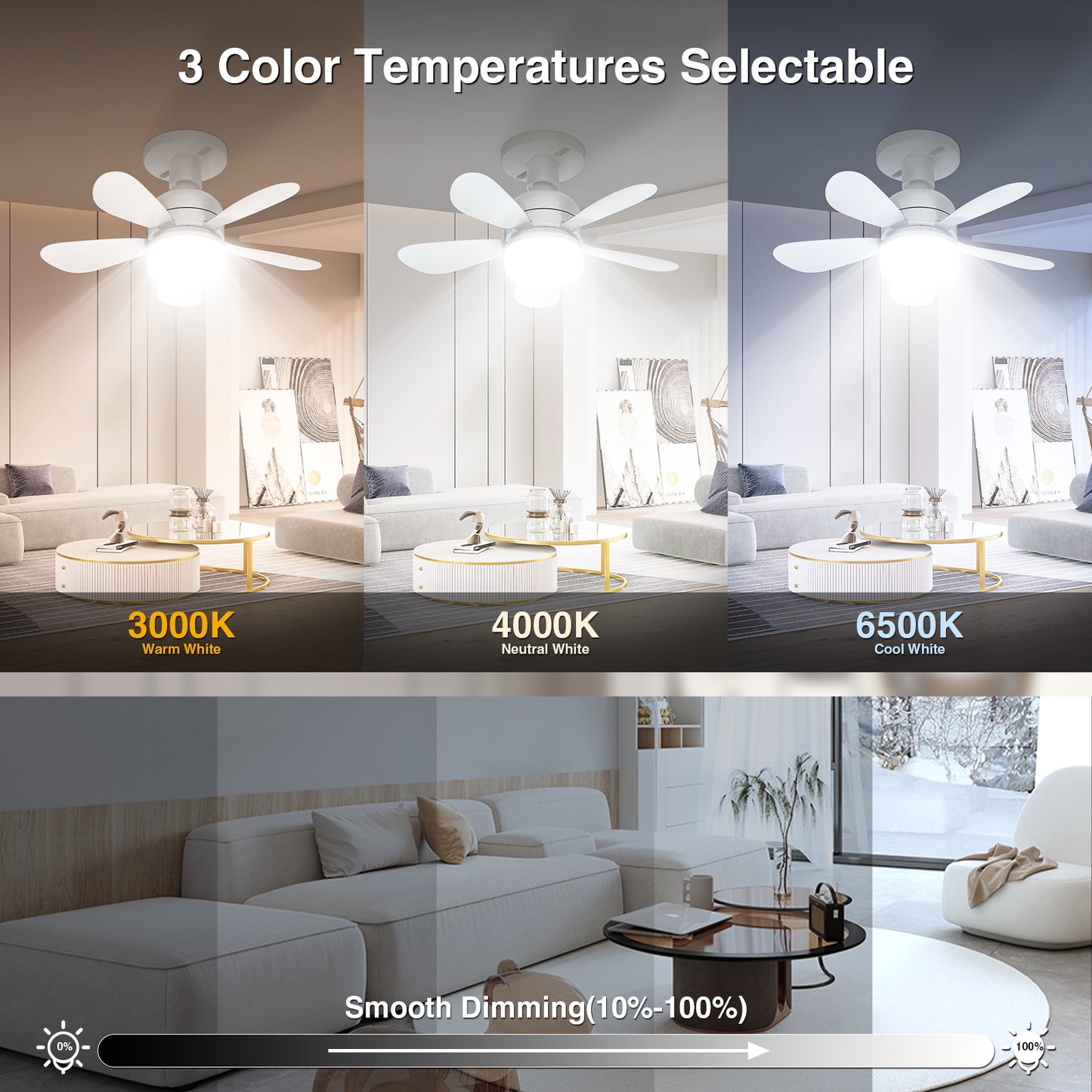 lamvip Socket Fan Light with Remote