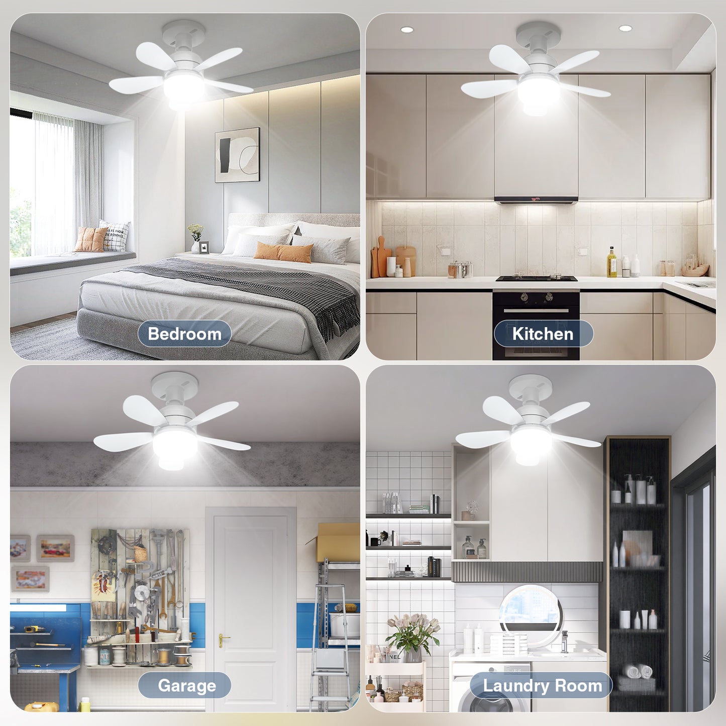 lamvip Socket Fan Light with Remote