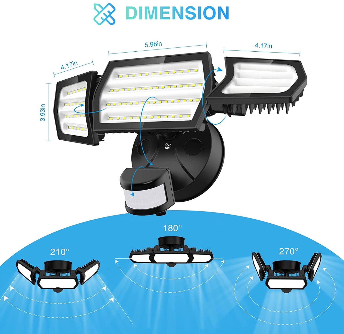 80W LED Security Light with Motion Sensor