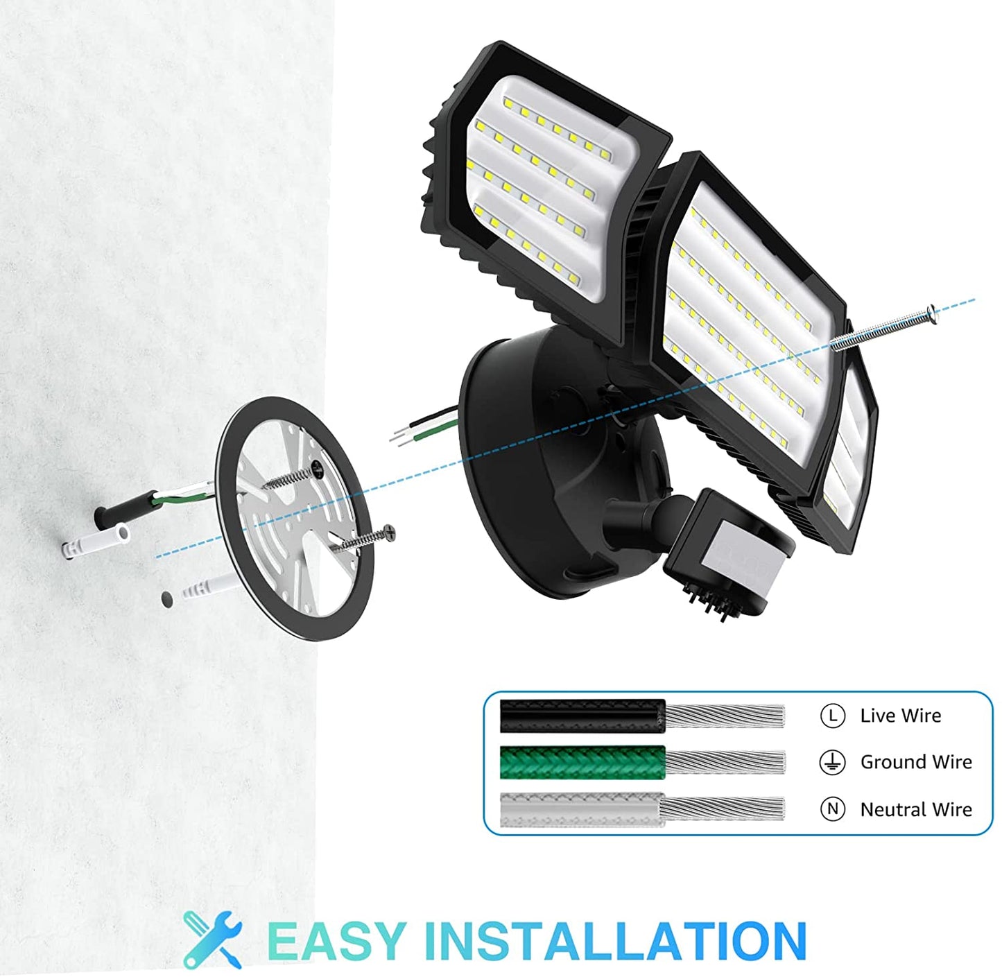 80W LED Security Light with Motion Sensor
