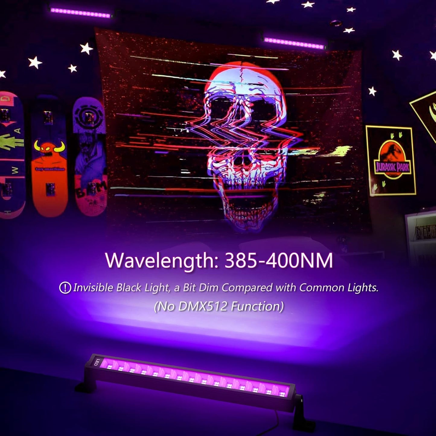 Lamvip 38W LED Black Light Bar